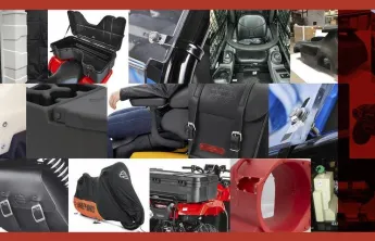 Collage of products made by Redline Plastics