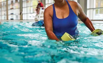 Picture of a lady in a swimming pool